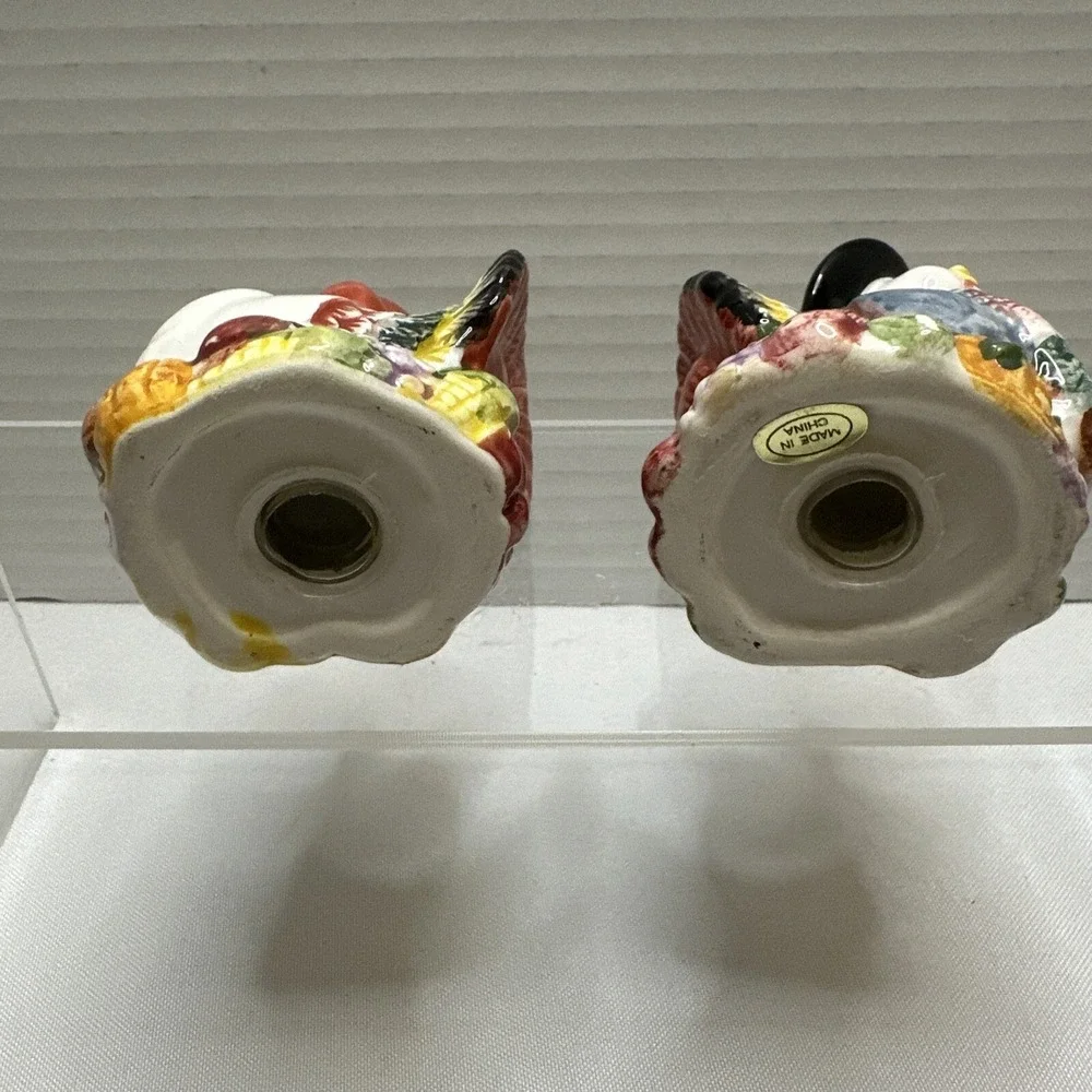 Pilgrim Mr & Mrs‎ Tom Turkey Set Of Salt & Pepper Shakers Thanksgiving Harvest
